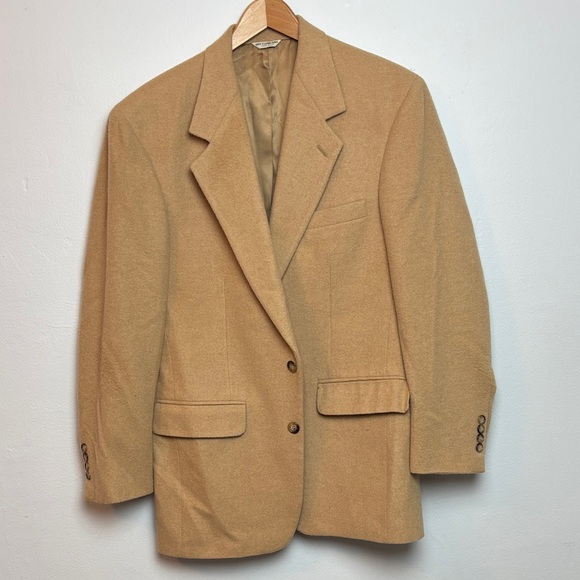 VTG Malouf’s Glenbriar Tan Men's Camel Hair Blazer 42R Made In USA Grandpacore